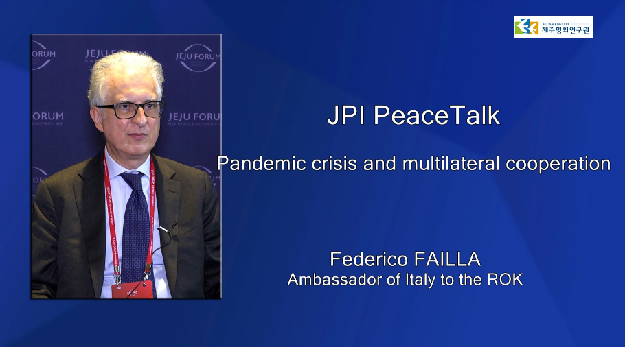 JPI PeaceTalk with Federico Failla, Ambassador of Italy to the Republic of Korea